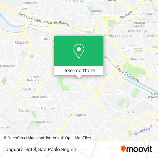 Jaguaré Hotel map