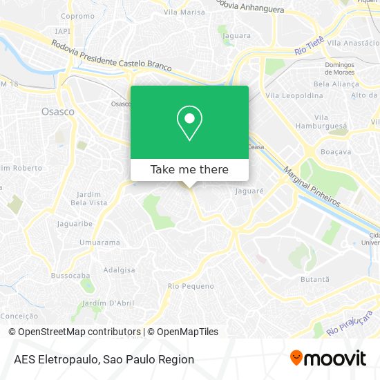 AES Eletropaulo map