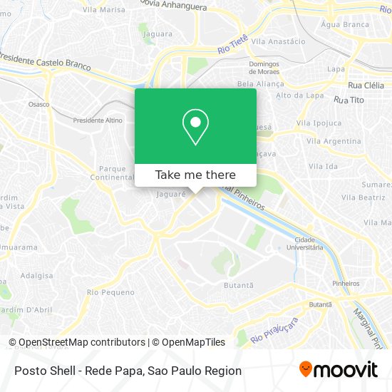 Posto Shell - Rede Papa map