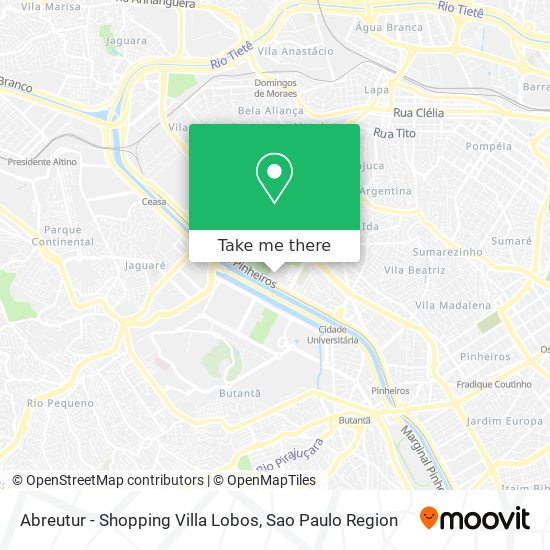 Abreutur - Shopping Villa Lobos map