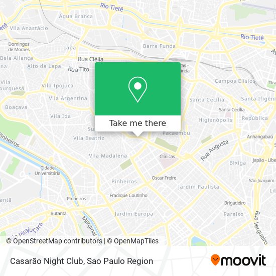 Casarão Night Club map