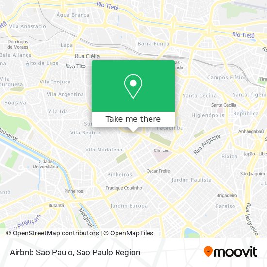 Airbnb Sao Paulo map