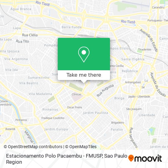 Estacionamento Polo Pacaembu - FMUSP map