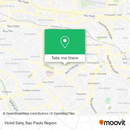 Hotel Sany map