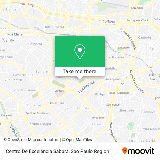 Centro De Excelência Sabará map