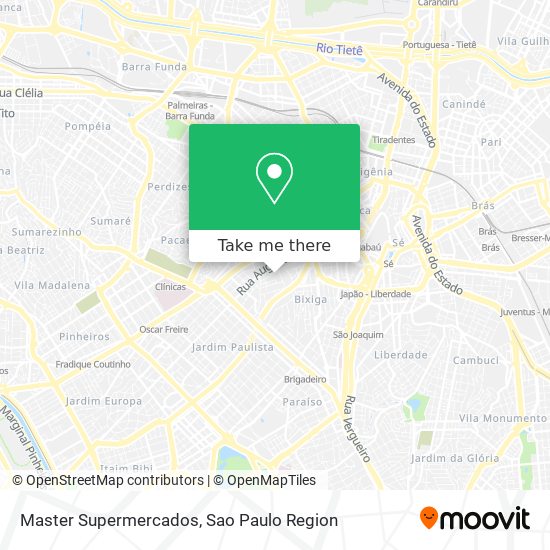 Master Supermercados map
