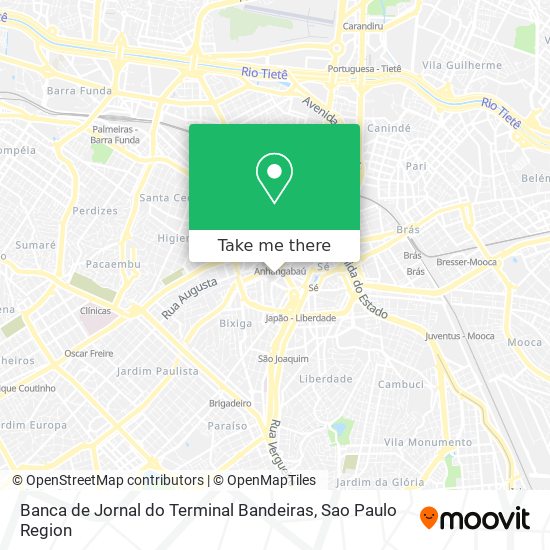 Mapa Banca de Jornal do Terminal Bandeiras