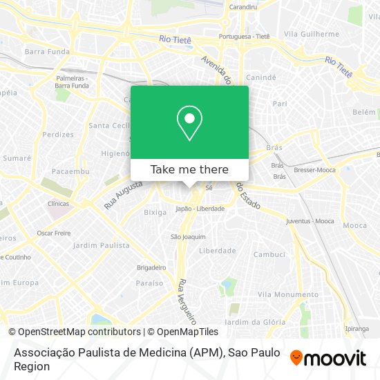 Associação Paulista de Medicina (APM) map