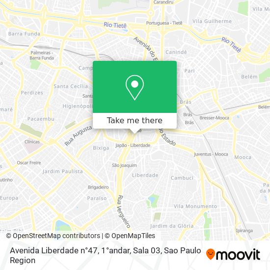 Mapa Avenida Liberdade n°47, 1°andar, Sala 03