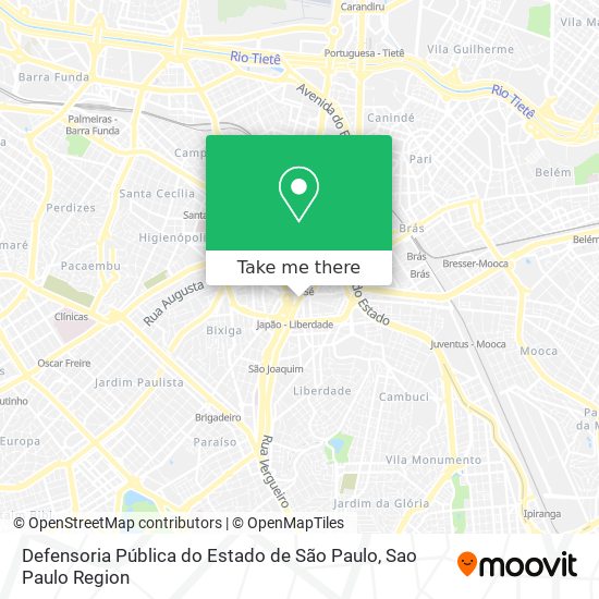 Defensoria Pública do Estado de São Paulo map