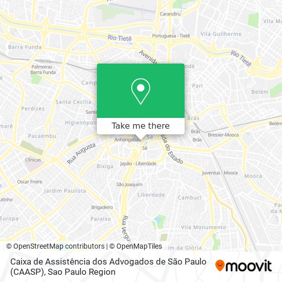 Caixa de Assistência dos Advogados de São Paulo (CAASP) map
