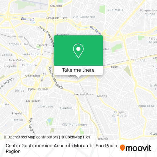 Mapa Centro Gastronômico Anhembi Morumbi