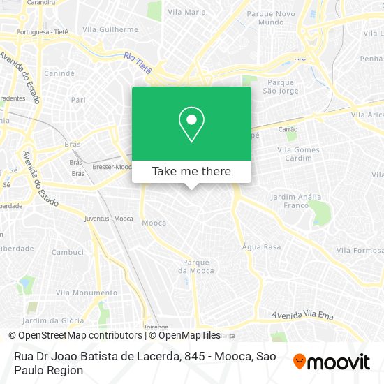 Rua Dr Joao Batista de Lacerda, 845 - Mooca map