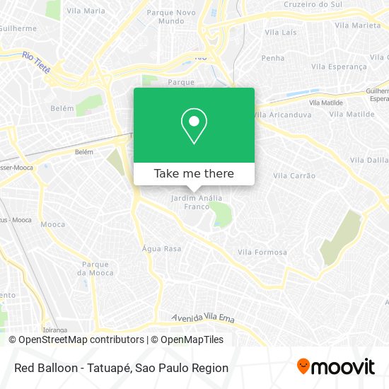 Red Balloon - Tatuapé map
