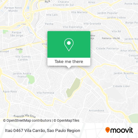 Itaú 0467 Vila Carrão map