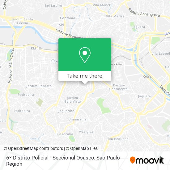 6º Distrito Policial - Seccional Osasco map