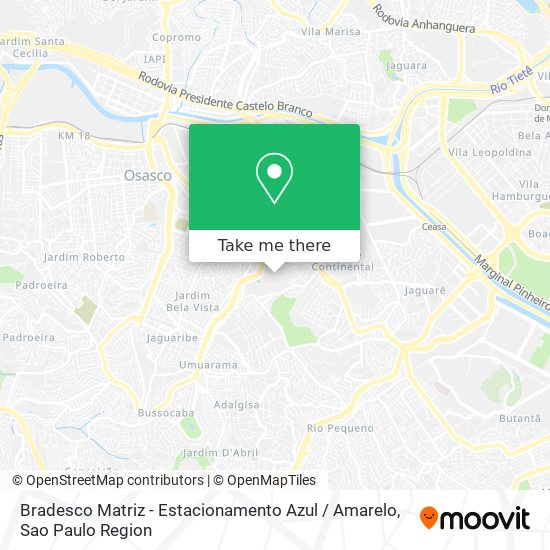 Bradesco Matriz - Estacionamento Azul / Amarelo map