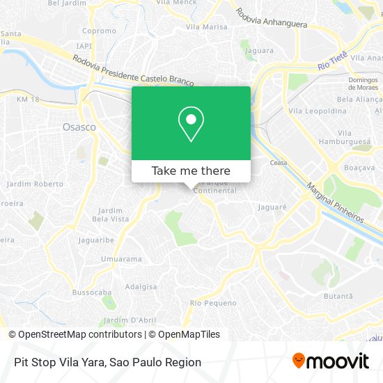 Pit Stop Vila Yara map
