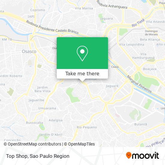 Top Shop map