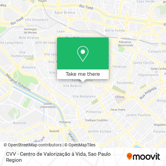 CVV - Centro de Valorização à Vida map
