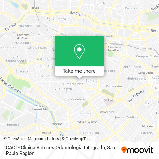 CAOI - Clínica Antunes Odontologia Integrada map