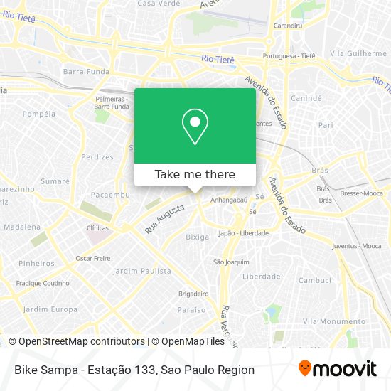 Mapa Bike Sampa - Estação 133
