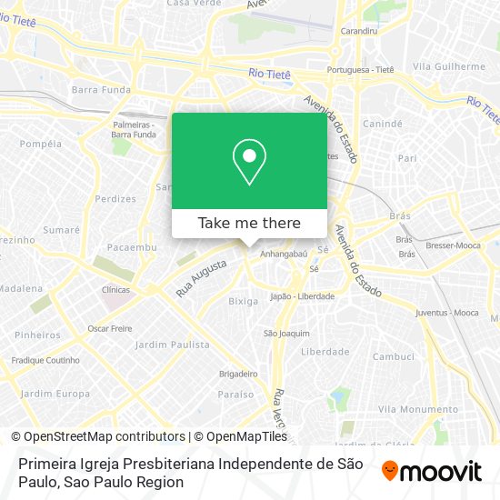 Primeira Igreja Presbiteriana Independente de São Paulo map