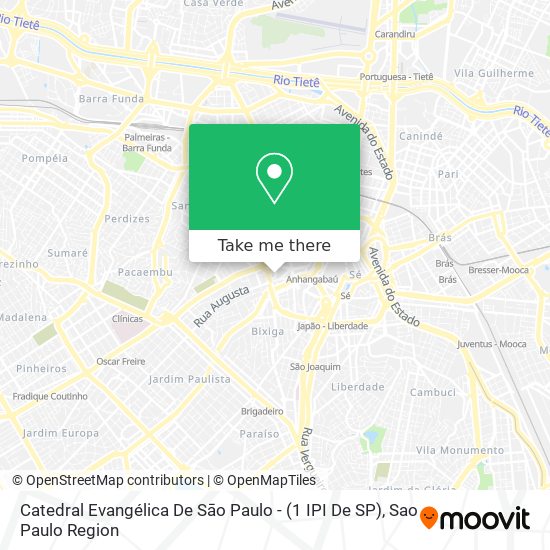 Mapa Catedral Evangélica De Sāo Paulo - (1 IPI De SP)
