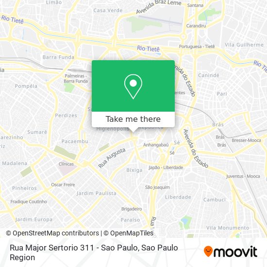 Rua Major Sertorio 311 - Sao Paulo map