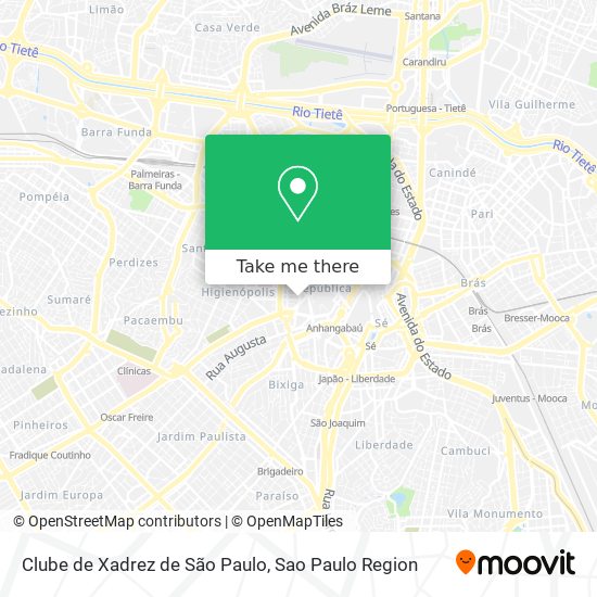 Clube de Xadrez de São Paulo map