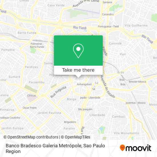 Banco Bradesco Galeria Metrópole map