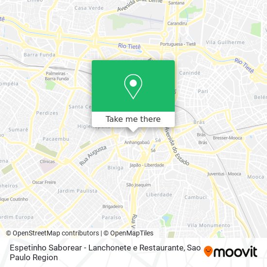Mapa Espetinho Saborear - Lanchonete e Restaurante