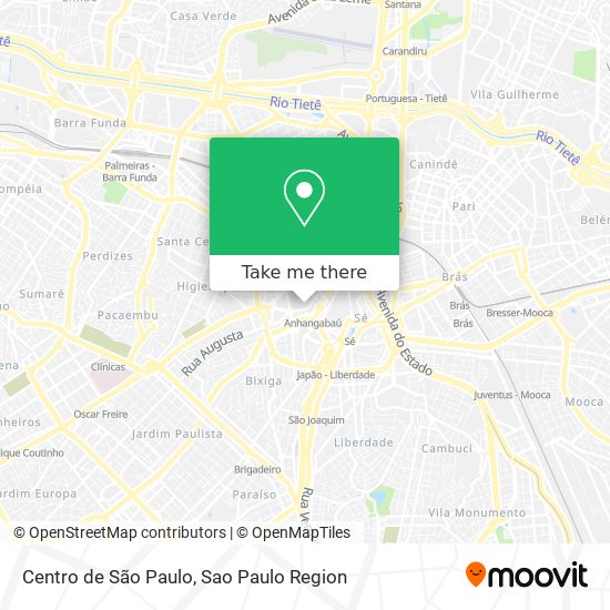 Mapa Centro de São Paulo