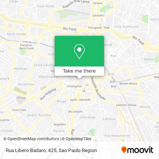 Rua Libero Badaro, 425 map