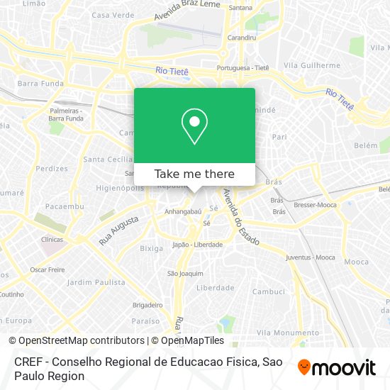 Mapa CREF - Conselho Regional de Educacao Fisica