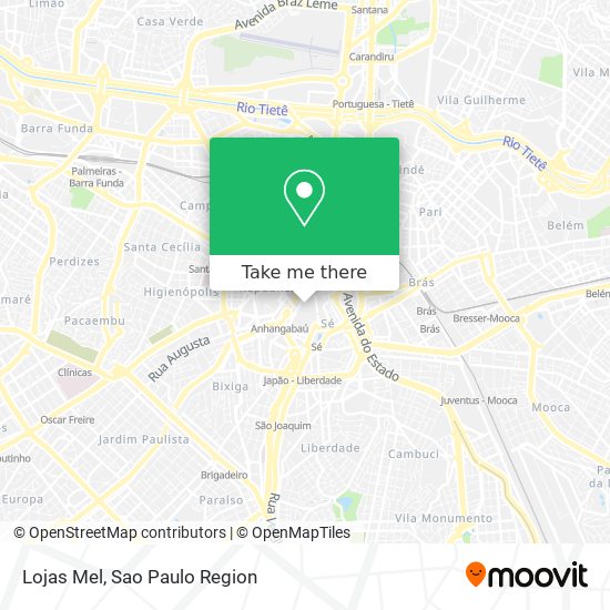 Mapa Lojas Mel