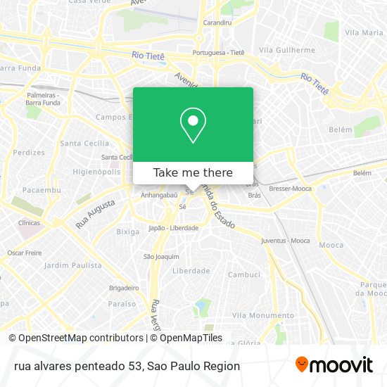 Mapa rua alvares penteado 53