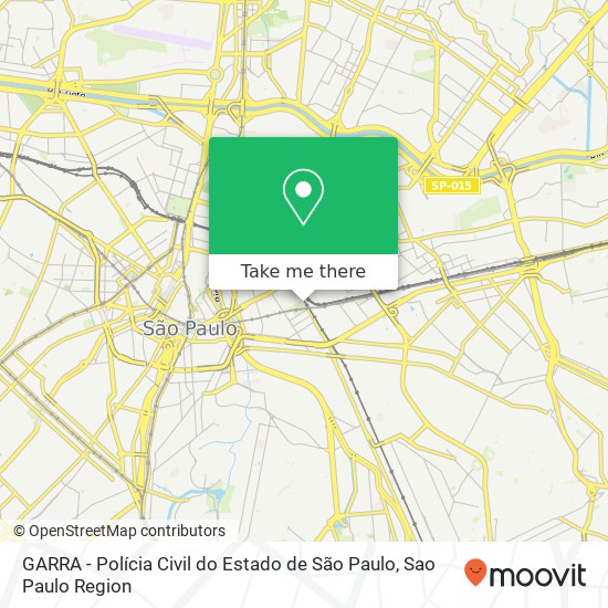 Mapa GARRA - Polícia Civil do Estado de São Paulo