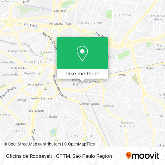 Mapa Oficina de Roosevelt - CPTM