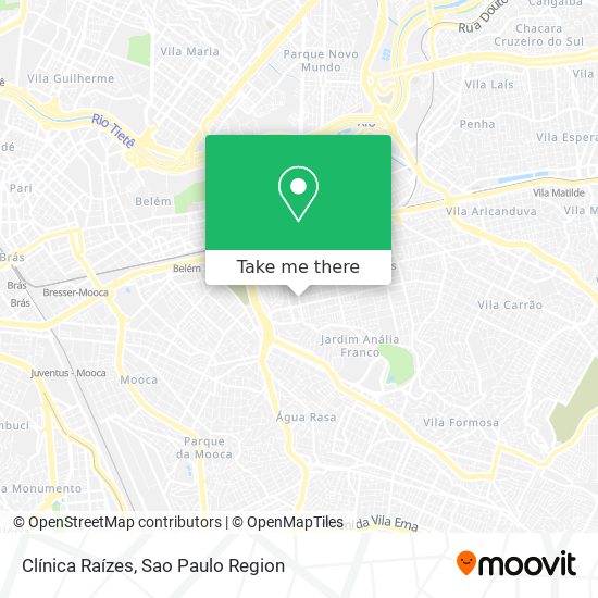 Clínica Raízes map