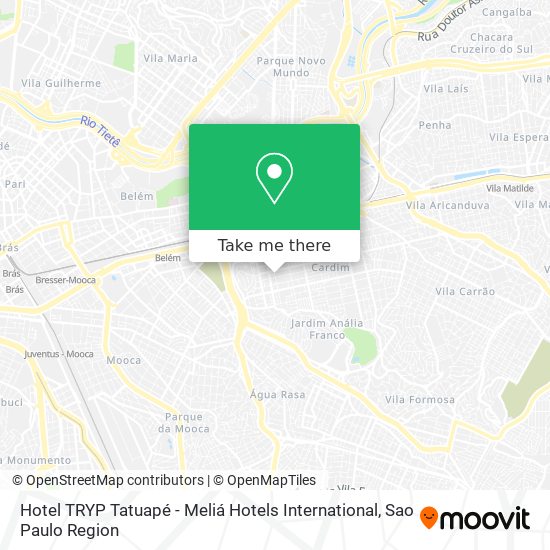 Hotel TRYP Tatuapé - Meliá Hotels International map