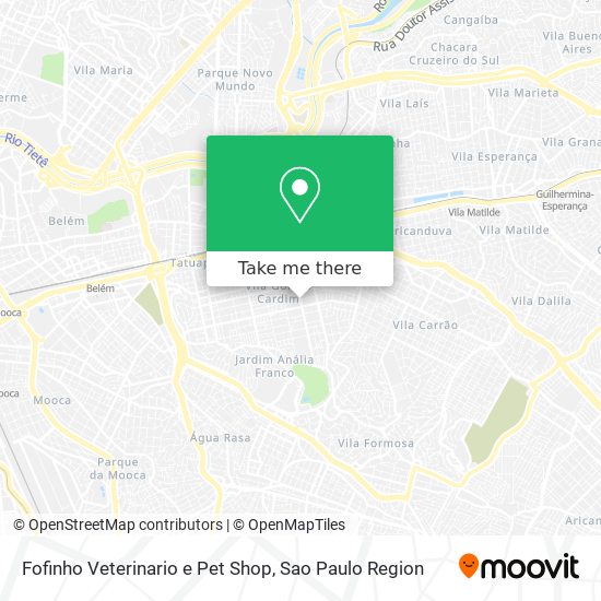 Mapa Fofinho Veterinario e Pet Shop