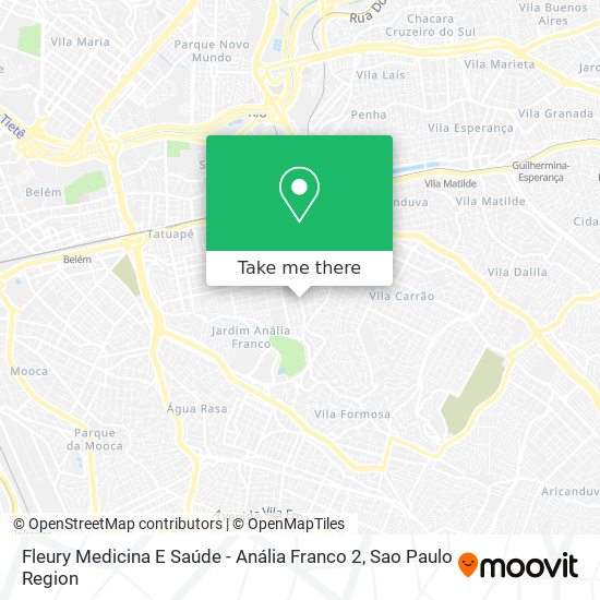 Mapa Fleury Medicina E Saúde - Anália Franco 2