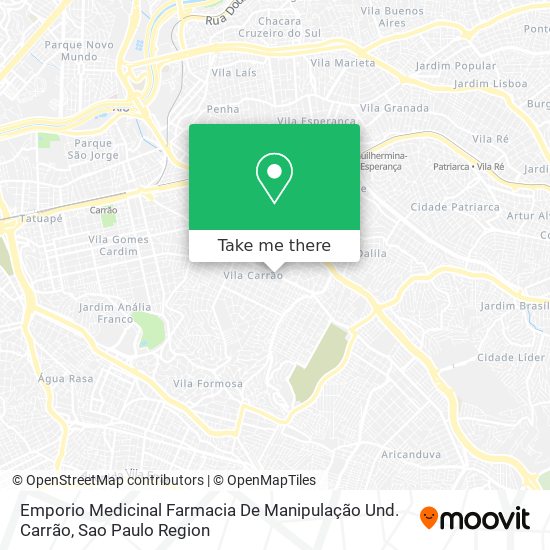 Emporio Medicinal Farmacia De Manipulação Und. Carrão map