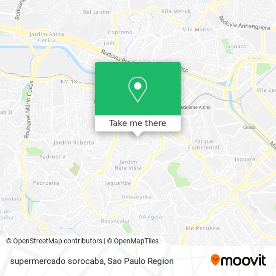 Mapa supermercado sorocaba