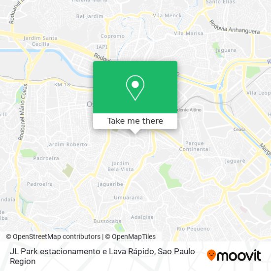 Mapa JL Park estacionamento e Lava Rápido