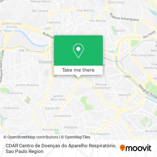 CDAR Centro de Doenças do Aparelho Respiratório map