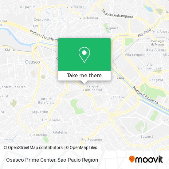 Mapa Osasco Prime Center