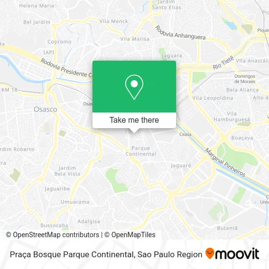 Praça Bosque Parque Continental map