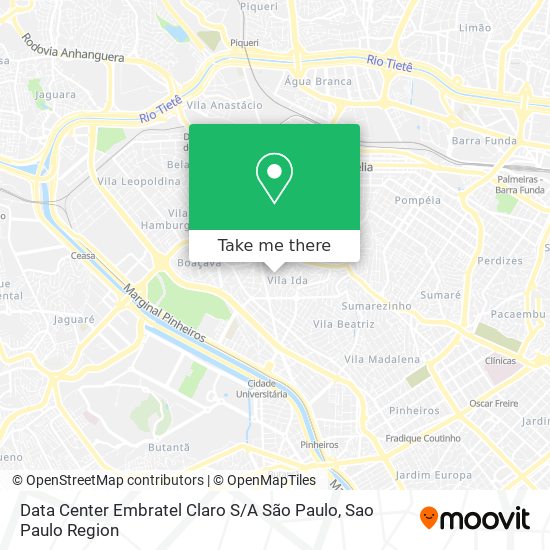 Mapa Data Center Embratel Claro S / A São Paulo